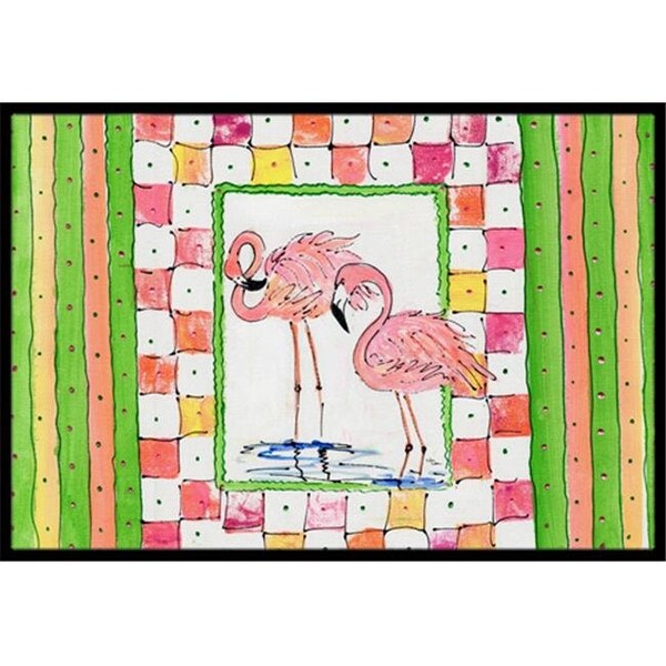 Carolines Treasures Carolines Treasures 8077-MAT Flamingo Indoor Or Outdoor Mat - 18 x 27 in. 8077-MAT - main